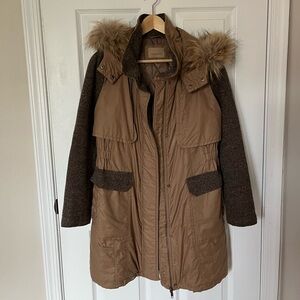 NWOT Women trench quilt winter jacket Sz S